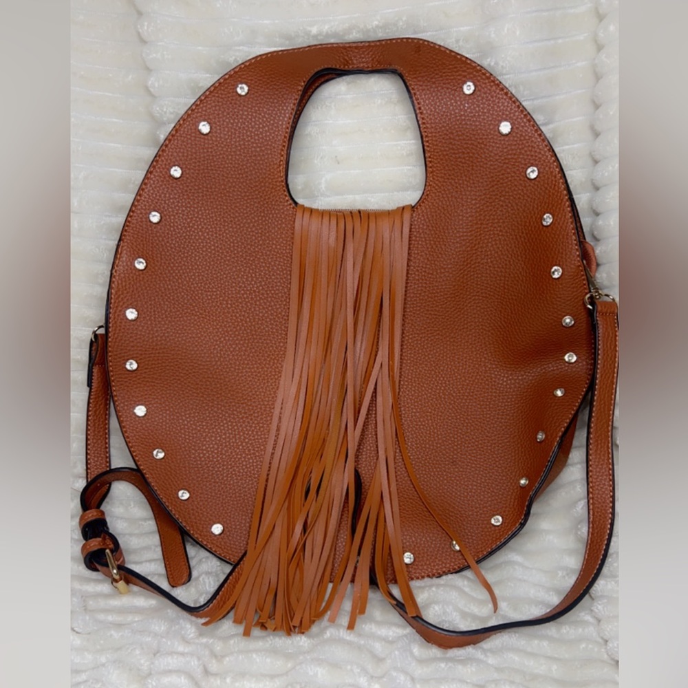 Brown Handbag detachable strap